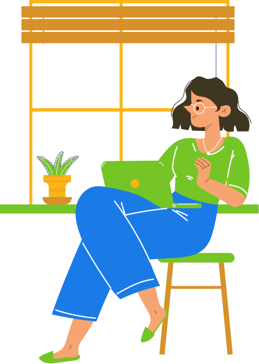 Person with laptop and cat