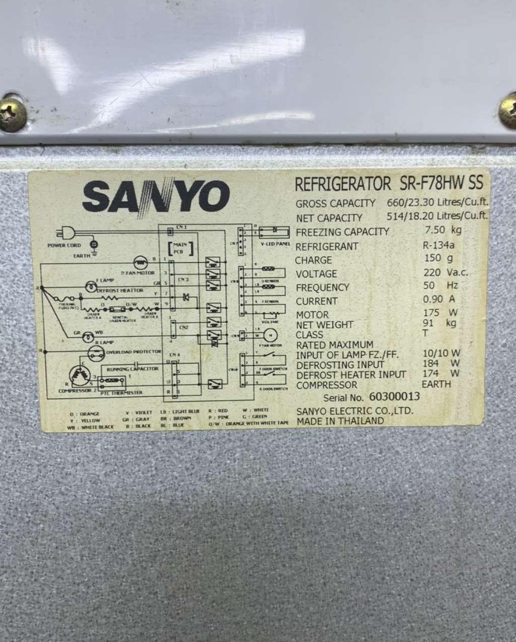 ثلاجة SANYO 
