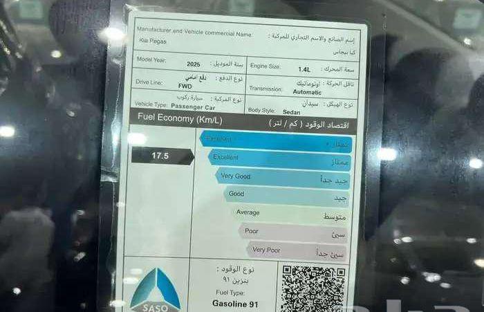 كيا بيجاس 2025