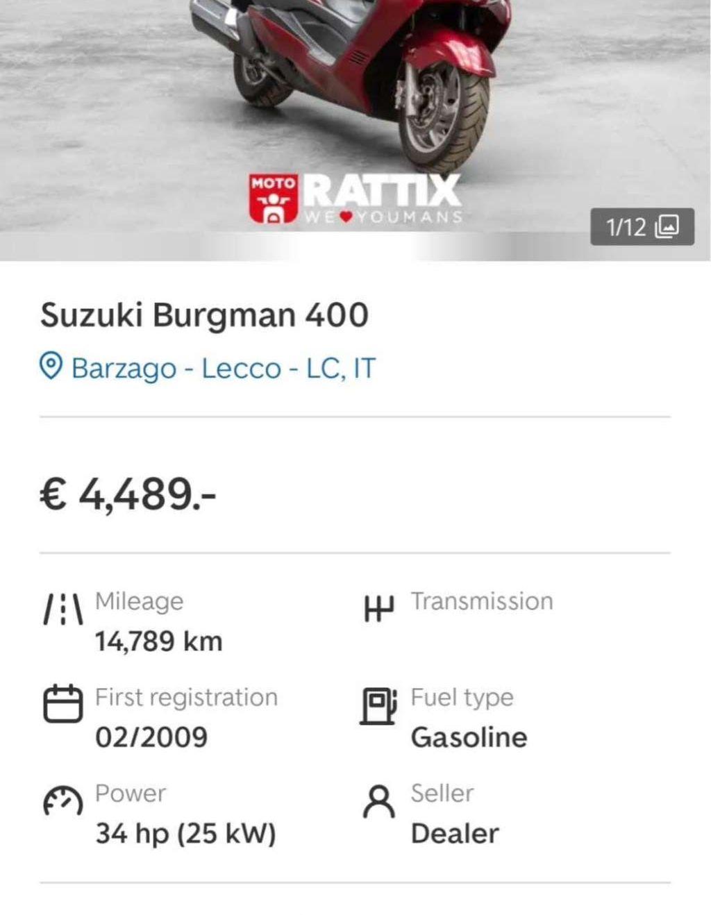 2009 سوزوكي Burgman