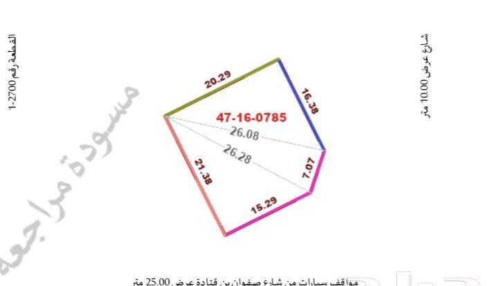 ارضين للبيع بواجهتين