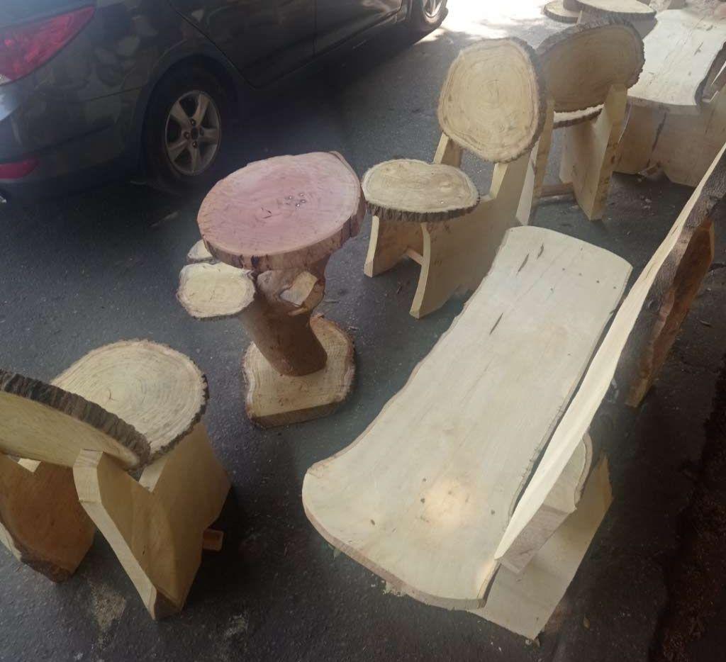 أطقم جلوس خشبية