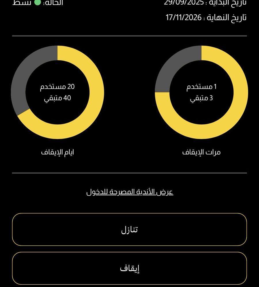 تنازل عن اشتراك